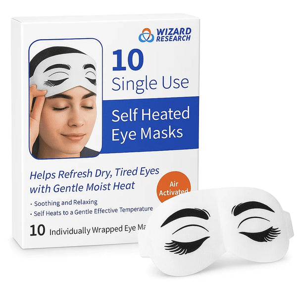 Steam Eye Masks Single Use - 10 Pack by Wizard Research